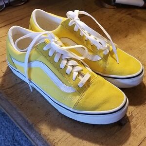 Vans Yellow Canvas Sneakers.  Used a couple of times, size 6